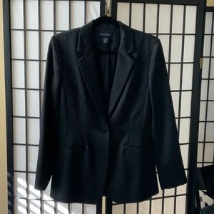 Black satin blazer